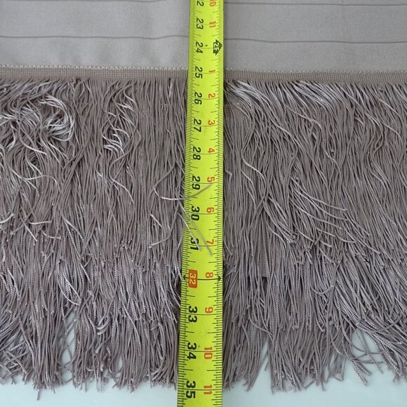 Venus Sleeveless Fringe Hem Knit Flapper Dress Mauve Women Size 12 Party NEW - Picture 14 of 14